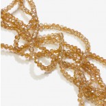 Zdjęcie - Kryształki oponki fasetowane golden shadow AB 3x4mm